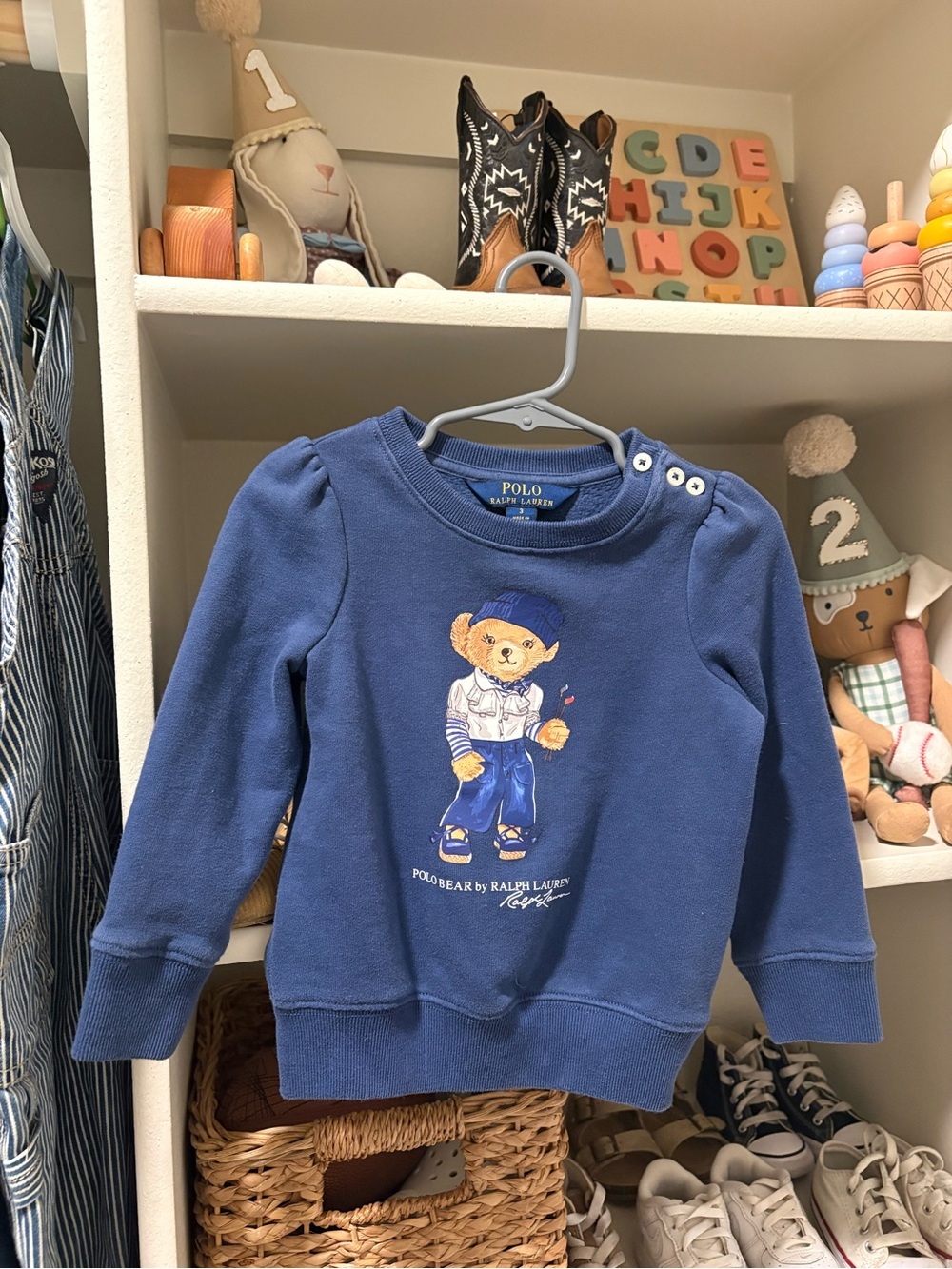 Polo by Ralph Lauren Navy Bear Pullover Sweatshirt - Kids
